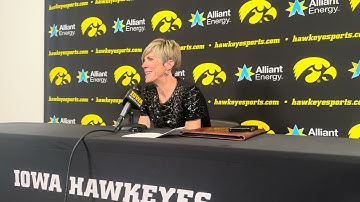 Hear from Iowa women’s basketball coach Jan Jensen after Hawkeyes beat Lindenwood