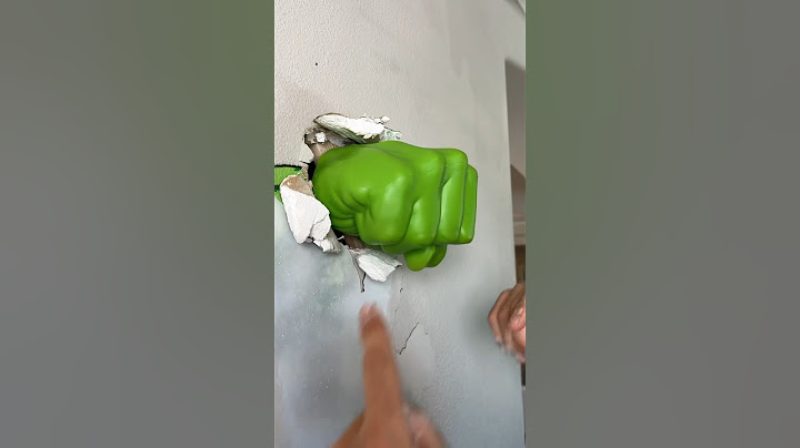He fixes the hole in the wall! 👊