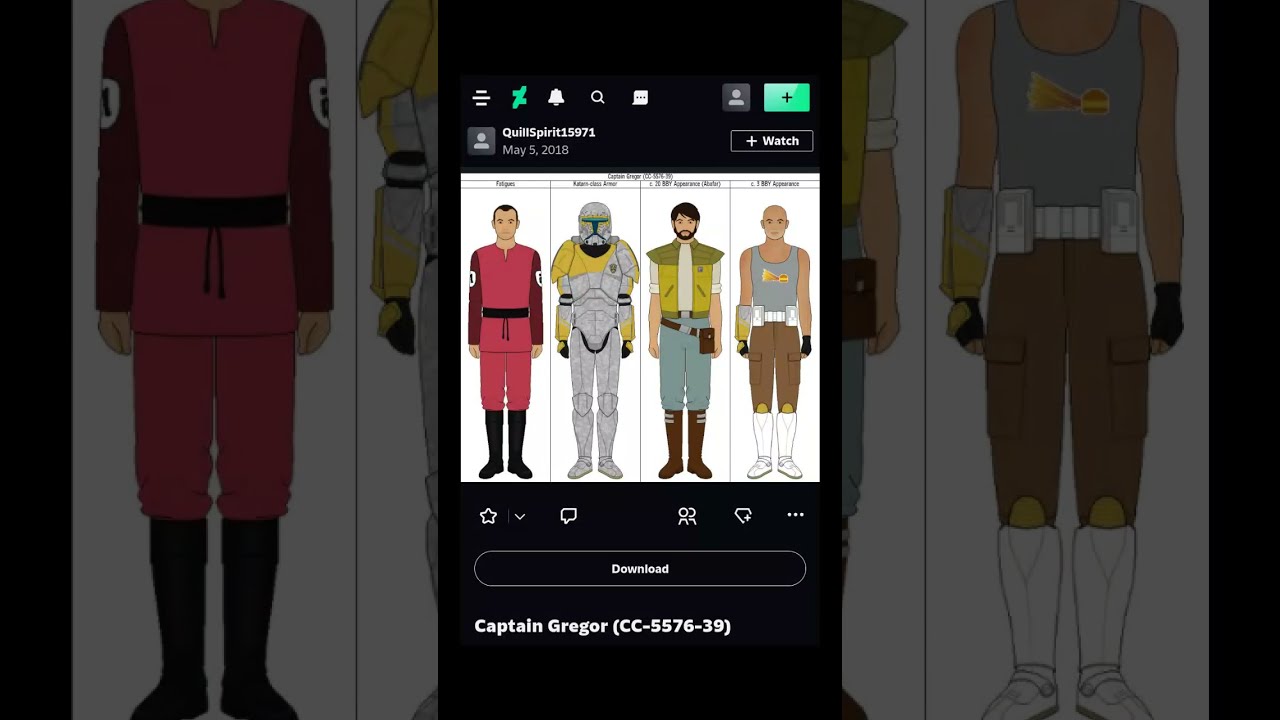 QuillSpirit15971 (DeviantArt) - Captain Gregor (CC-5576-39) ~ Star Wars: The Clone Wars & Rebels