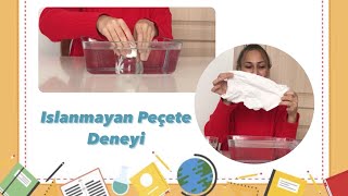 Islanmayan Peçete Deneyi - Fen Deneyi - Deney Etkinlikleri