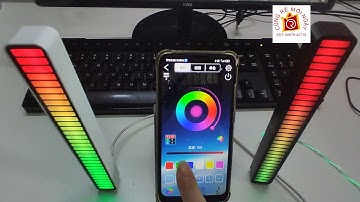 Thanh đèn LED RGB cảm ứng theo nhạc kết nối App Bluetooth 32 hạt màu, Đèn LED nhấp nháy theo nhạc