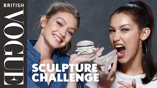 Gigi And Bella Hadid Take The Sculpture Challenge | Vogue Challenges | British Vogue