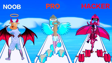 Destiny Run Challenge Aangel vs Devil Noob vs Pro vs Hacker