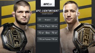 UFC БОЙ Хабиб Нурамагомедов vs Джастин Гейджи (com. vs com.)