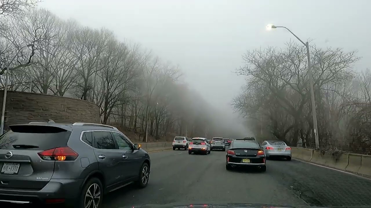 Yonkers TO Manhattan, NY - Foggy day.