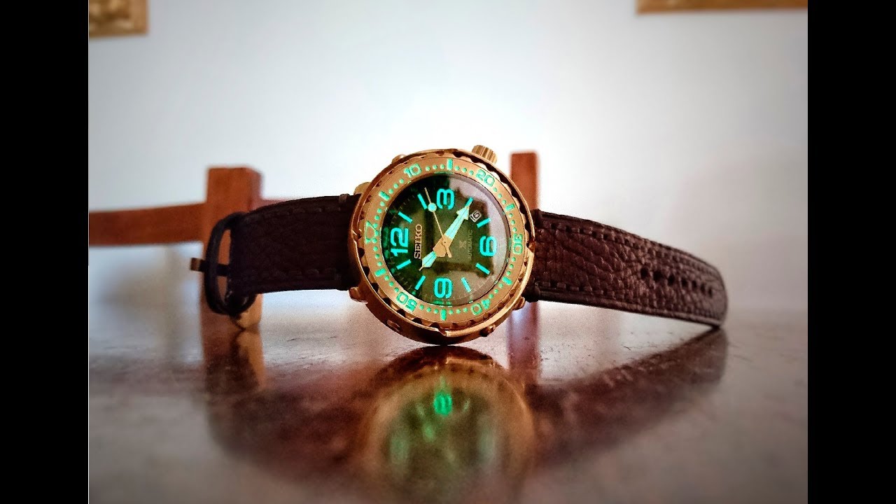 THE Seiko Bronzo, Automatic(6r15) full bronze Tuna, new custom made watch.  - YouTube