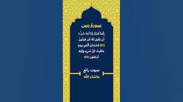 اكتب شيئ تؤجر عليه / سورة يس / القارئ اسلام صبحي