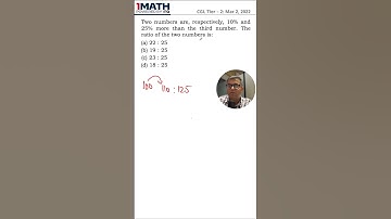 Two numbers are, respectively, 10% and 25% more than the third number. The ratio of the two numbers: