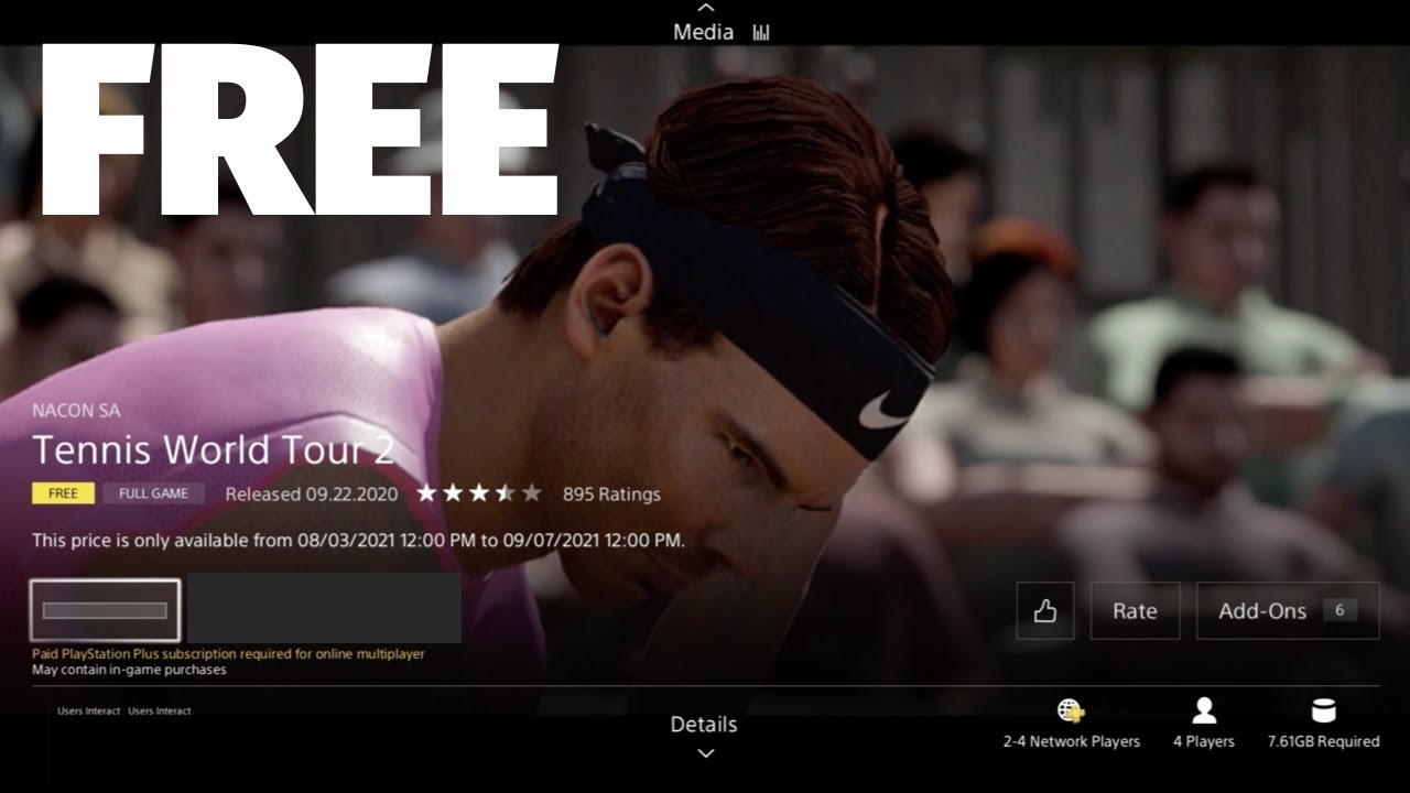 How to get Tennis World Tour 2 FREE on PlayStation PS4