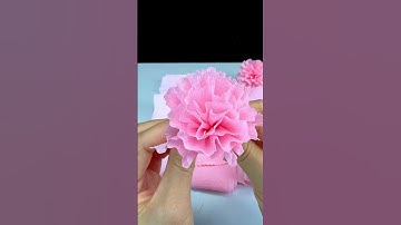 Make super simple little beautiful flowers from crepe paper #diy #diyhandmade #handcraft #pipe