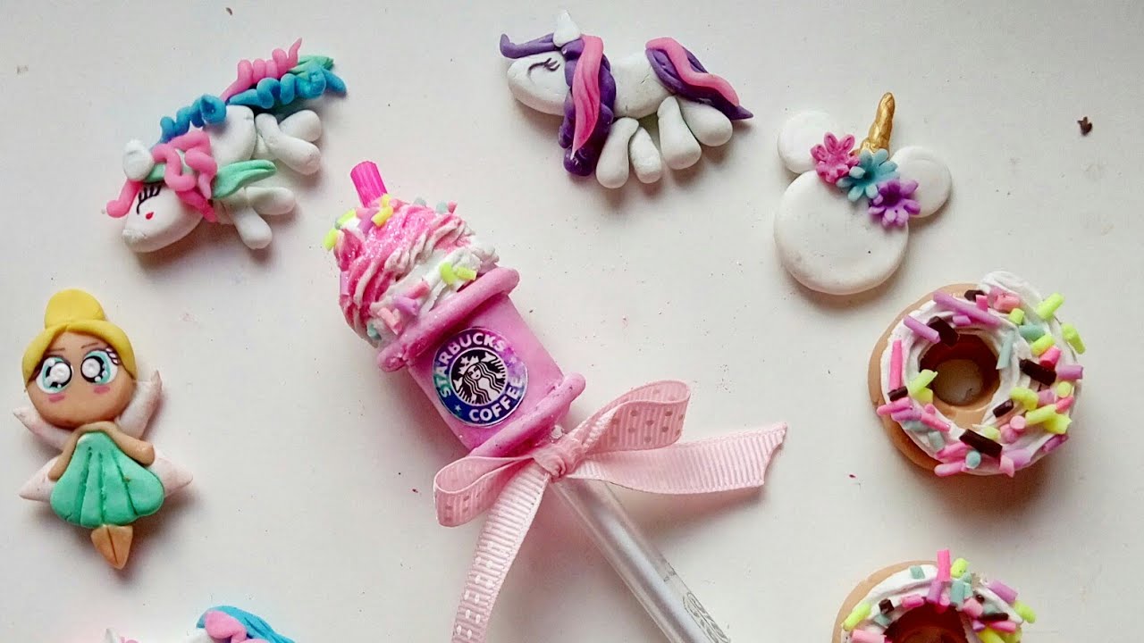 Lapicero decorado / porcelana fría starbucks