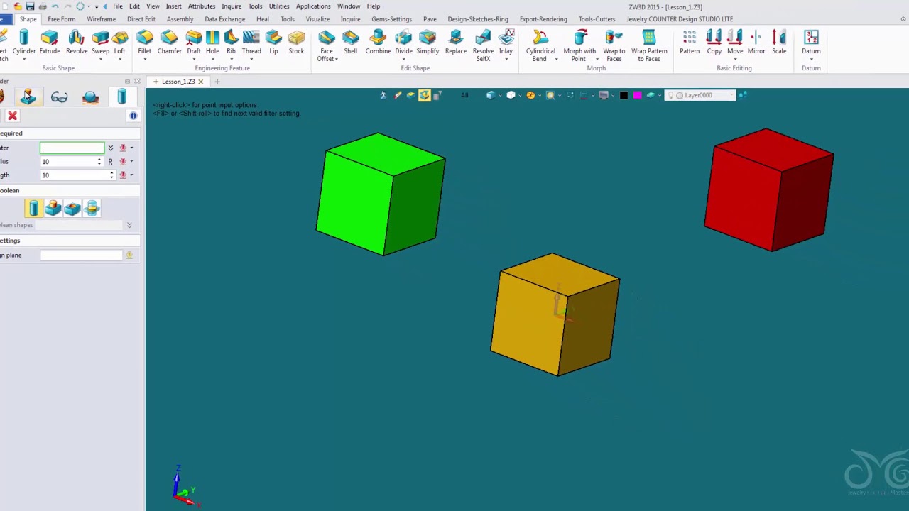 [Jewelry CAD Dream] Lesson 1.2 - JCD LITE Interface - YouTube