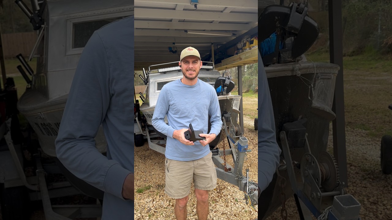 Maintenance on our 1957 cabin boat. 