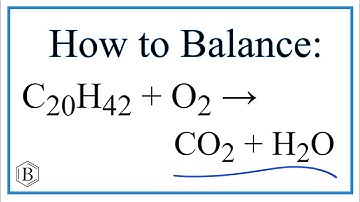 How to Balance C20H42 + O2 = CO2 + H2O
