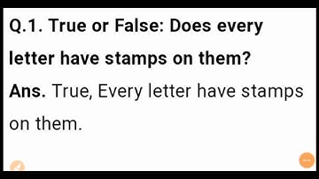 EVS - III | Ch - Here Comes a Letter | PART - 3 | Topic : Question - Answer