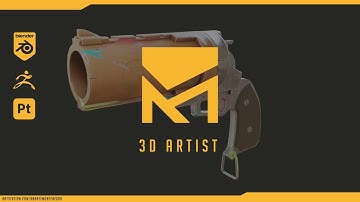 Stylized Gun - Flare Gun Timelapse - Blender | ZBrush | Substance Painter