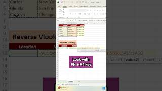 Reverse Vlookup #short #shorts #shortvideo #shortsvideo #youtube #youtubeshorts #viral #viralvideo