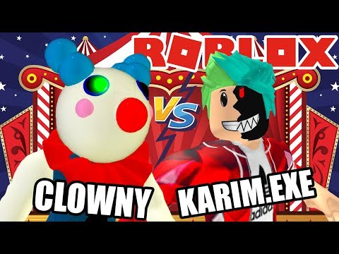 Me Convierto En Karim Exe Clowny Me Atrapa En Circo De Piggy - roblox luigis mansion karim juega