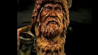 HIGHER QUALITY (1999) Woodcarvers Corner with Rex Branson: Cottonwood Bark Mountain Man REUPLOAD