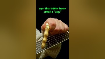 Changing Key of a Song Using a Capo - Absolute Beginners Guitar #shorts #guitar #guitarlesson