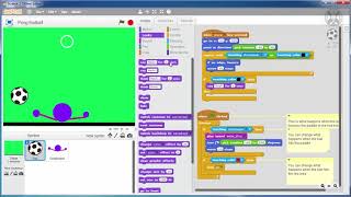 Modifying Pong into a Penalty Shootout Game in Scratch Software screenshot 4