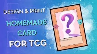 How to design and print your homemade card for TCG using Canva screenshot 4