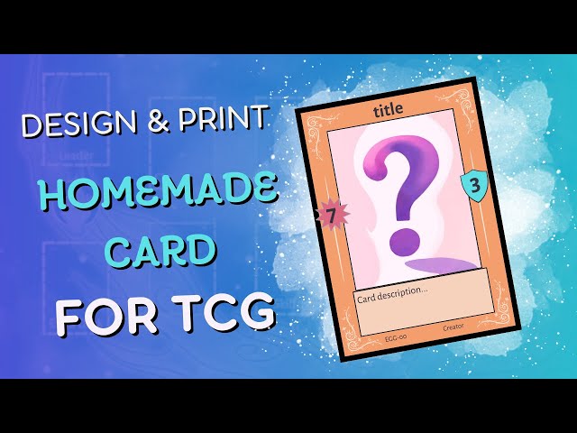How to design and print your homemade card for TCG using Canva - YouTube