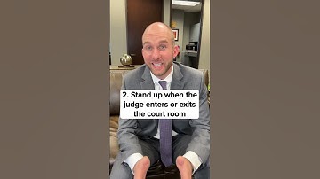 How to act in court 101