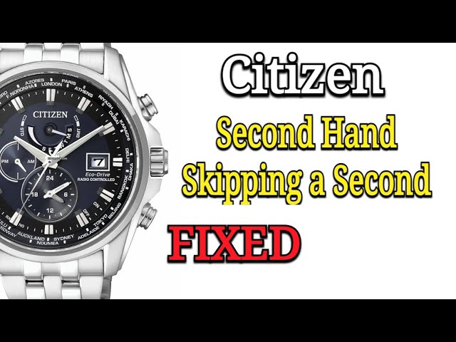 Citizen Eco Drive Second Hand Moving 2 Seconds at a time (FIXED) - YouTube
