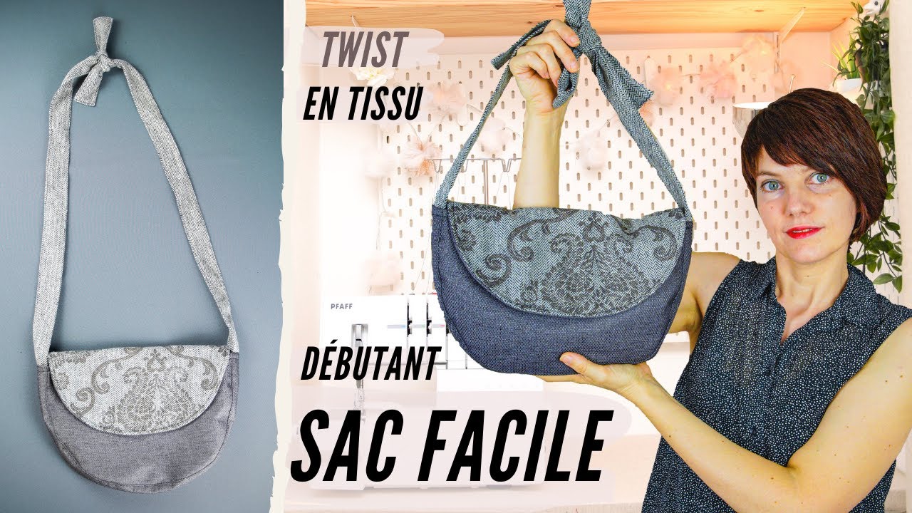 TUTO JOLI SAC A MAIN BESACE : Couture facile, Patron TWIST gratuit (DIY  débutant) - YouTube