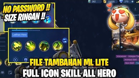 Data Open Full Icon Skill All Hero & Skin Terbaru Patch Julian | File Tambahan Ml Lite