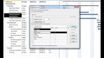 Assign Resources to Tasks - MS Project
