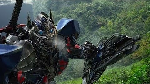 transformers age of extinction (2014) optimus prime vs grimlock