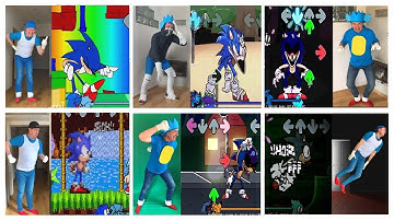 FNF | FNF Character Test Gameplay VS Minecraft Animaton VS Sonic in real life Compilation