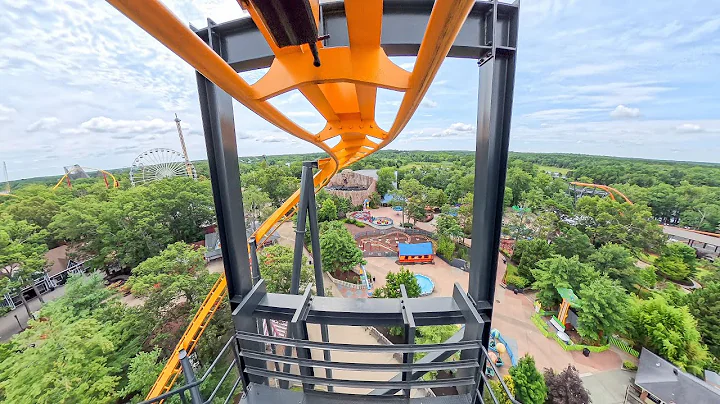 Batman: The Ride Front Seat POV [4K] - Six Flags Great Adventure