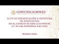 Acto de presentación y apertura de propuestas en San Luis Potosí No. LO-09-644-009000966-N43-2023