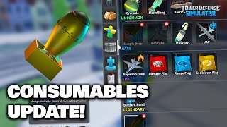 NEW CONSUMABLES AND TOWER PETS UPDATE! | TOWER DEFENSE SIMULATOR (ROBLOX) screenshot 4