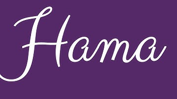 Learn how to Sign the Name Hama Stylishly in Cursive Writing