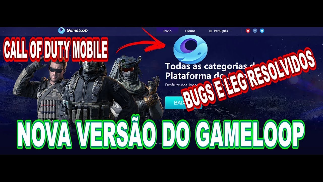 SAIU!!! NOVA ATUALIZAÃ‡ÃƒO DO GAMELOOP PARA JOGAR CALL OF DUTY MOBILE - 