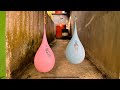 Slow motion water balloon bursting