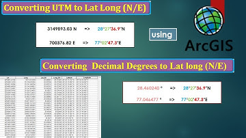 ( UTM Grid /  Decimal Degrees ) to Latitude Longitude using Arc GIS