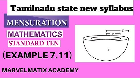 Class 10 Maths Mensuration Example 7.11#internal&externalradiiofhollowhemisphericalshell #TSAofspher