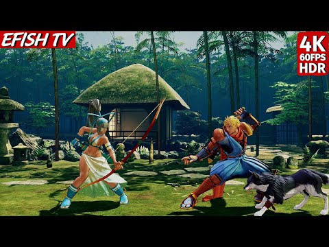 Majikina Mina vs Galford (Hardest AI) - Samurai Shodown