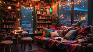 Gnome & Fairy Cozy Reading Nook Ambience | Rain, Thunder & Occasional Cat Purring Sounds