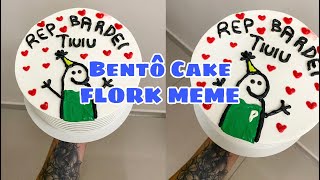 BENTÔ CAKE COM MEME E FRASE!!!  BOLO FLORK MEME (FLORKOFCOWS