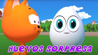 HUEVOS SORPRESA 👀👀 Juegos infantiles y dibujos animados 😺 El gatito Koté