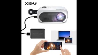 XIDU Mini Projector Support 1080P Full HD Native 480P LED Projector For Android Phone iPhone iPad