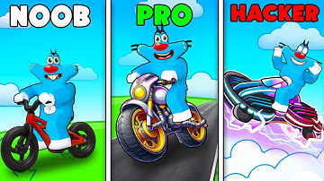 Roblox NOOB vs PRO vs HACKER In Bike Obby With OGGY