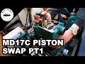 Swapping a piston and cylinder head on VP MD17C pt 1 of 2 - Boat McRill