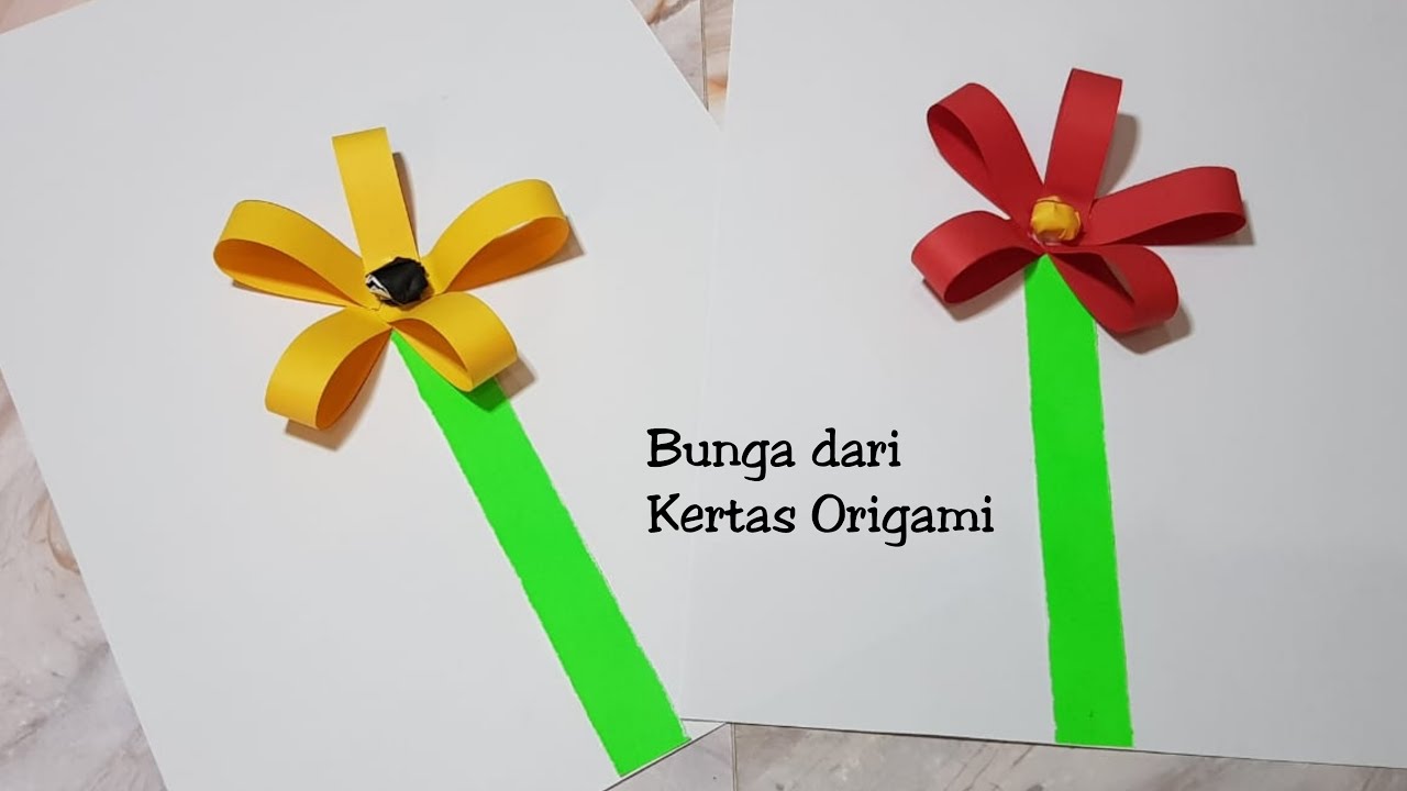  Cara  Membuat  Bunga  sederhana  dari Kertas  Origami YouTube